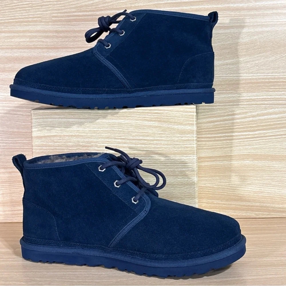 UGG Neumel Chukka Boots Navy Blue Shearling Lined Men’s 11